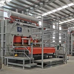 木製フローリングホットプレス機